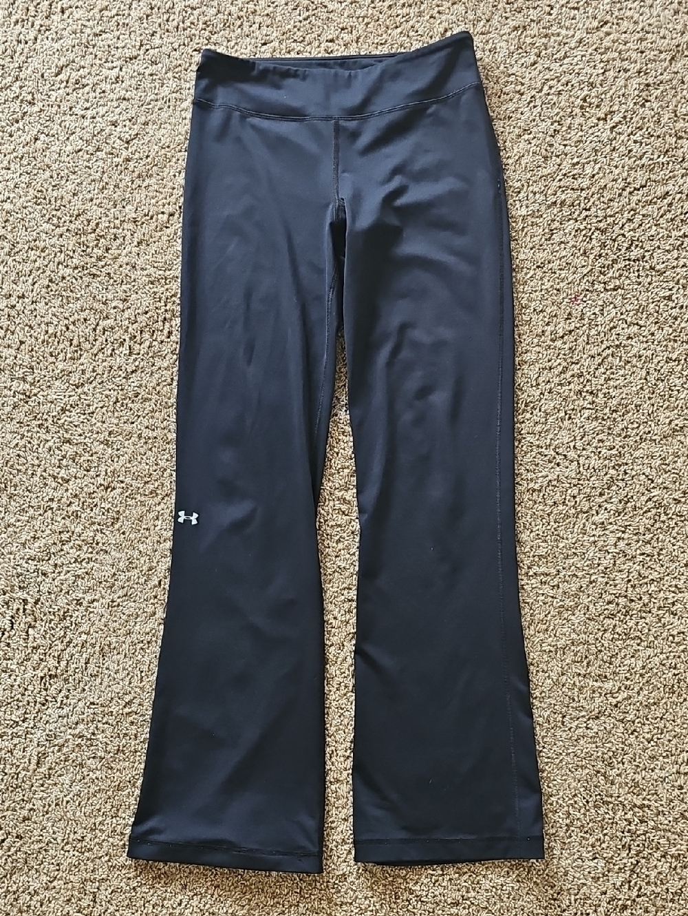 Under Armour Black Athletic Leggings with Logo Tag